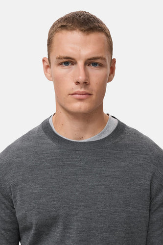 Pull à col rond - gris - MANGO - 6