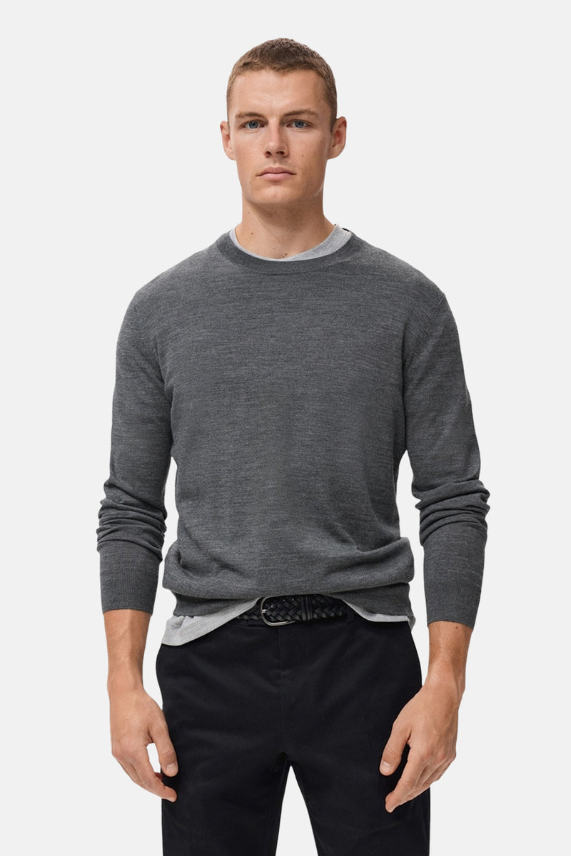 Pull à col rond - gris