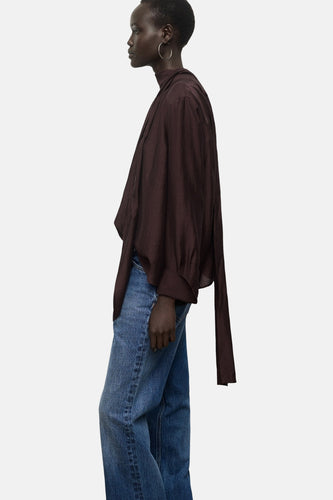 Blouse à manches longues - brun - MANGO