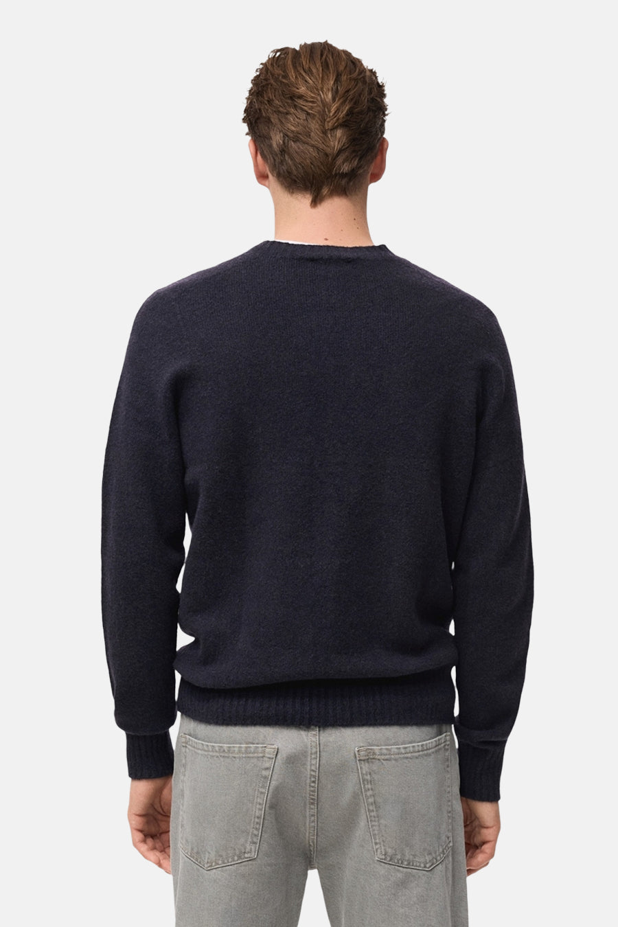 Pull à col rond - Bleu foncé - MANGO