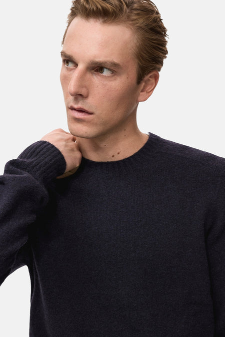 Pull à col rond - Bleu foncé
