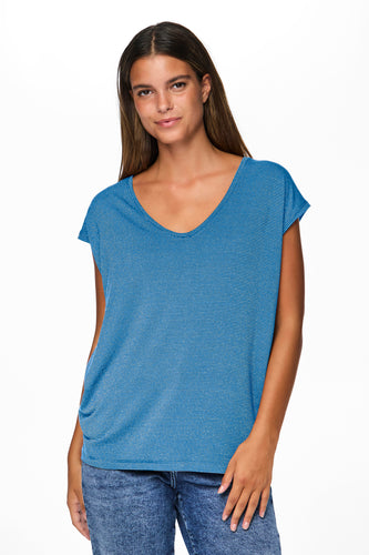 T-shirt à manches courtes - bleu - PIECES®