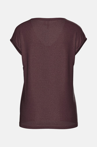 T-shirt à manches courtes - Bordeaux - PIECES®