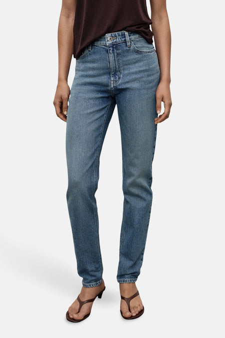 Mom Jeans Mid blue denim - MANGO