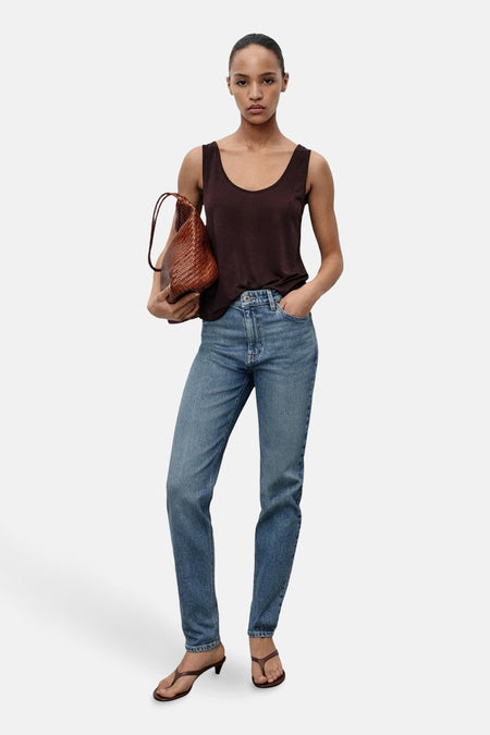 Mom Jeans Mid blue denim - MANGO