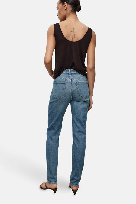 Mom Jeans Mid blue denim - MANGO