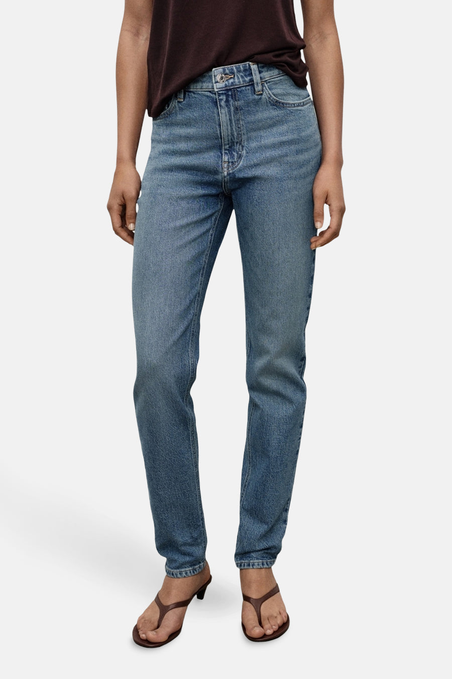 NEWMOM - mid blue denim - MANGO