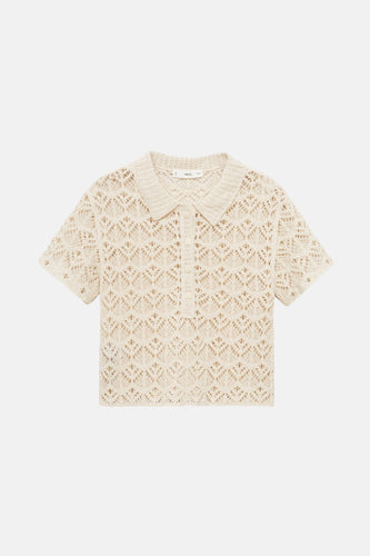 Pull à col rond - beige - MANGO