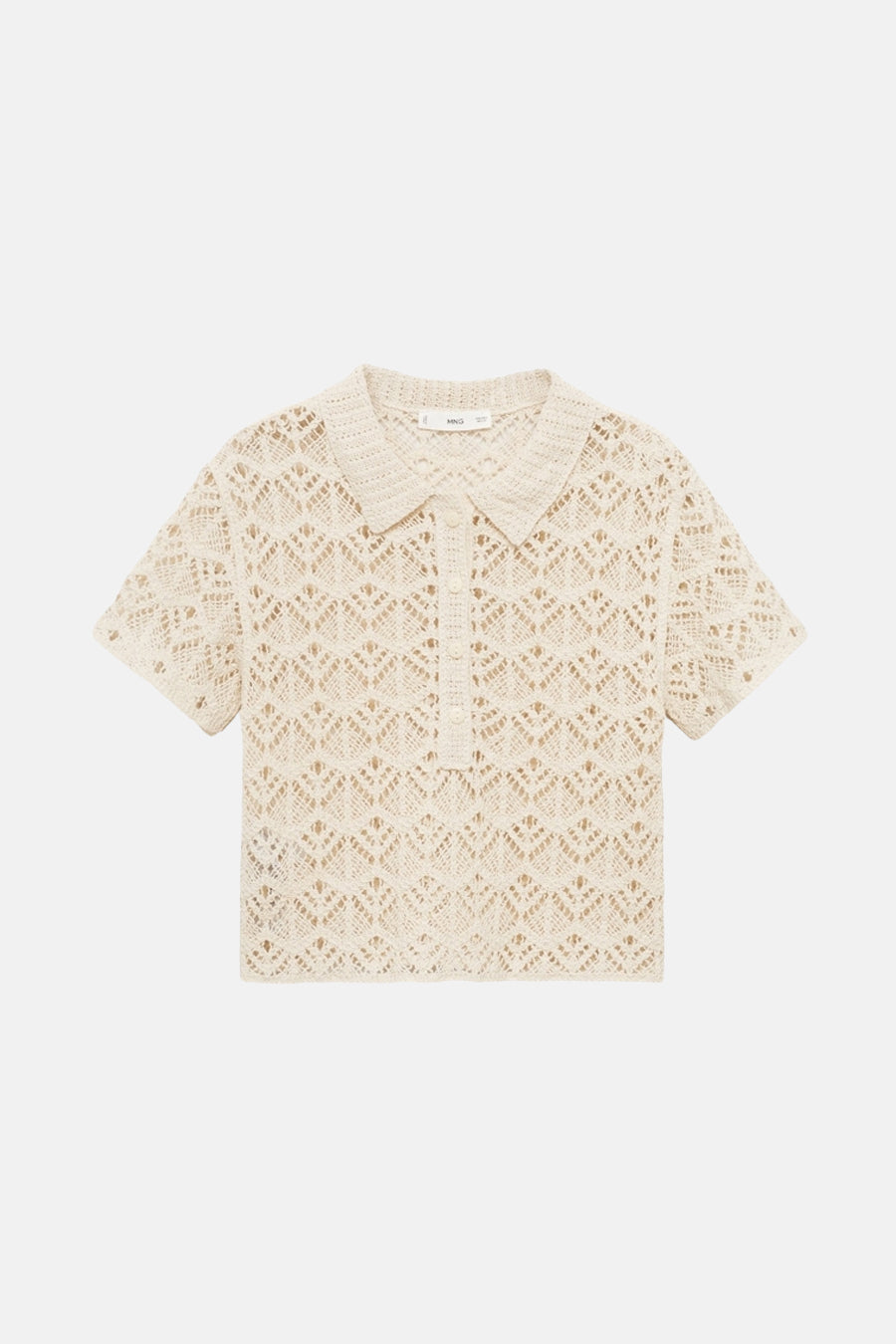 Pull à col rond - beige - MANGO