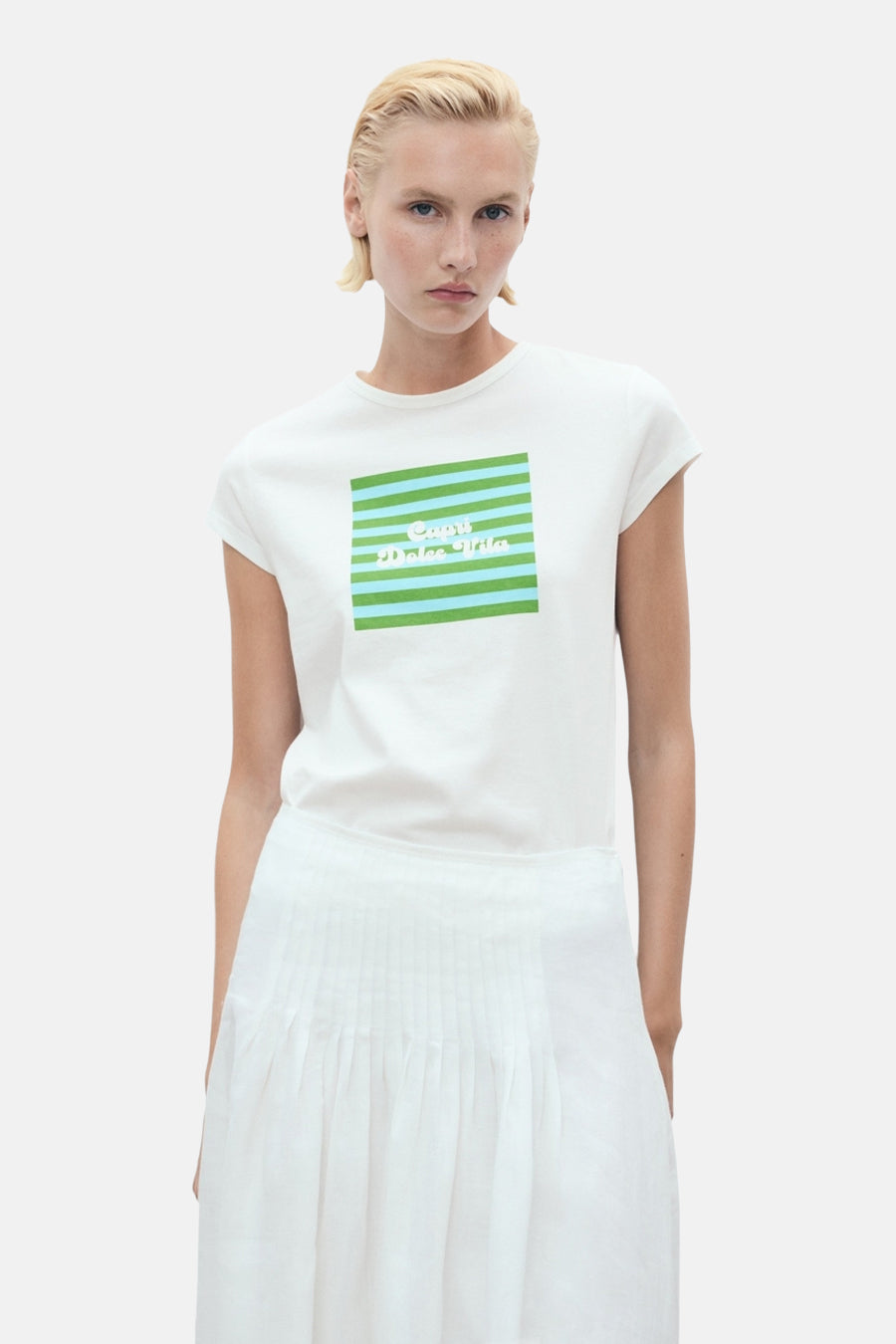 T-shirt à manches courtes - Blanc - MANGO