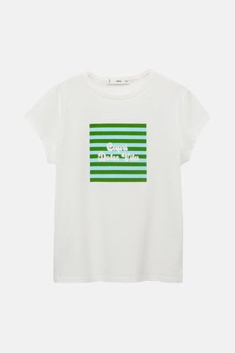 T-shirt à manches courtes - Blanc - MANGO