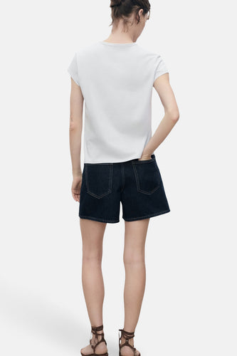 T-shirt à manches courtes - Bleu - MANGO