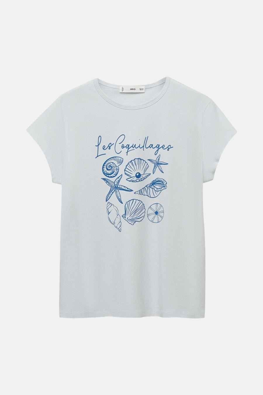 T-shirt à manches courtes - Bleu - MANGO