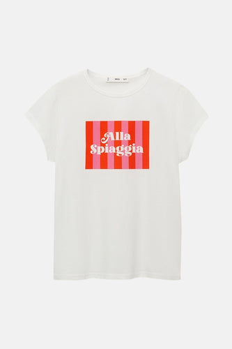 T-shirt à manches courtes - Blanc - MANGO