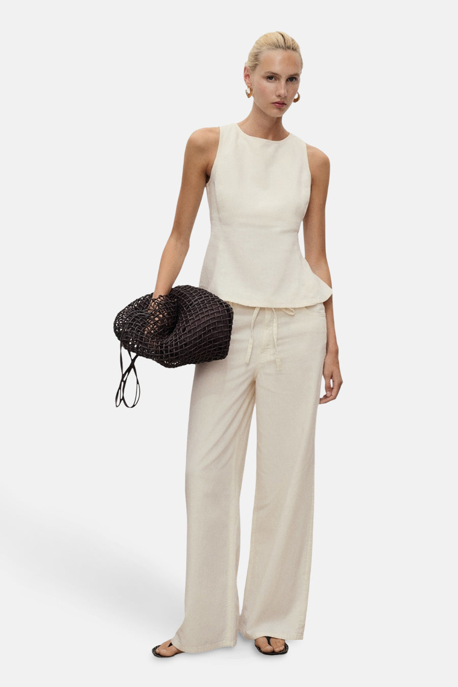 Blouse - Écru - MANGO