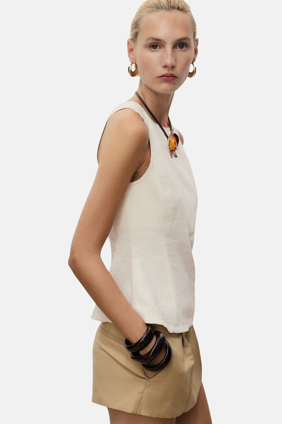 Blouse - Écru - MANGO