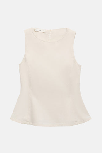 Blouse - Écru - MANGO