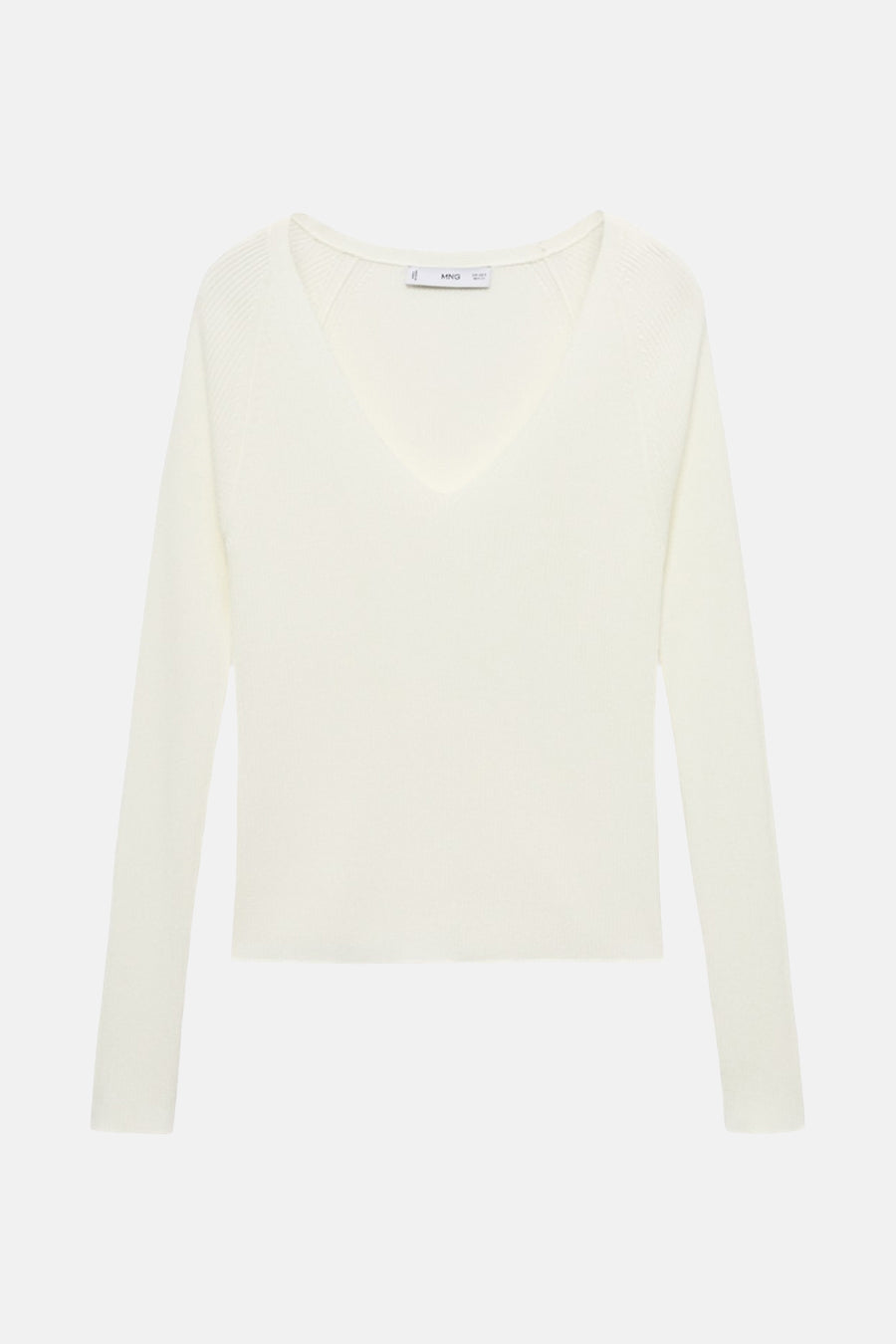 Pull à col rond - blanc - MANGO - 5