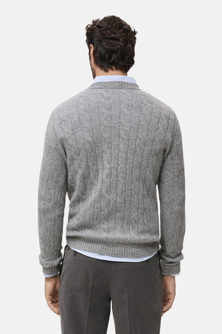 Pull à col rond - gris