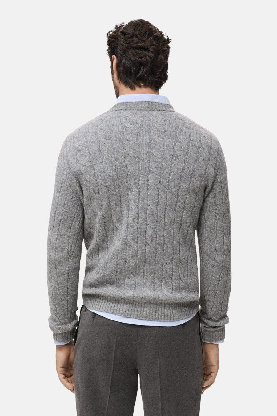 Pull à col rond - gris - MANGO