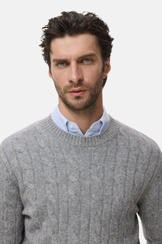 Pull à col rond - gris - MANGO