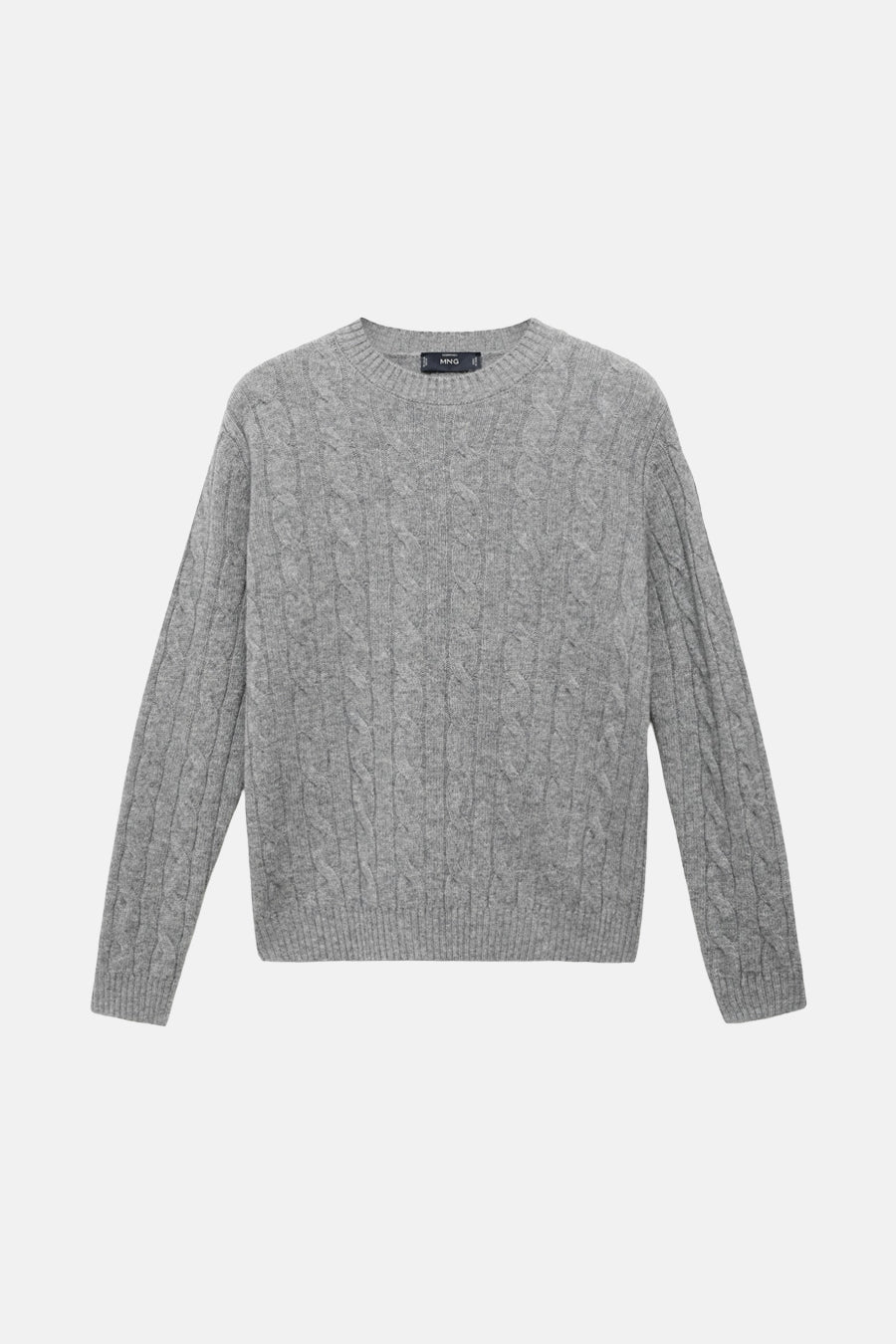 Pull à col rond - gris - MANGO