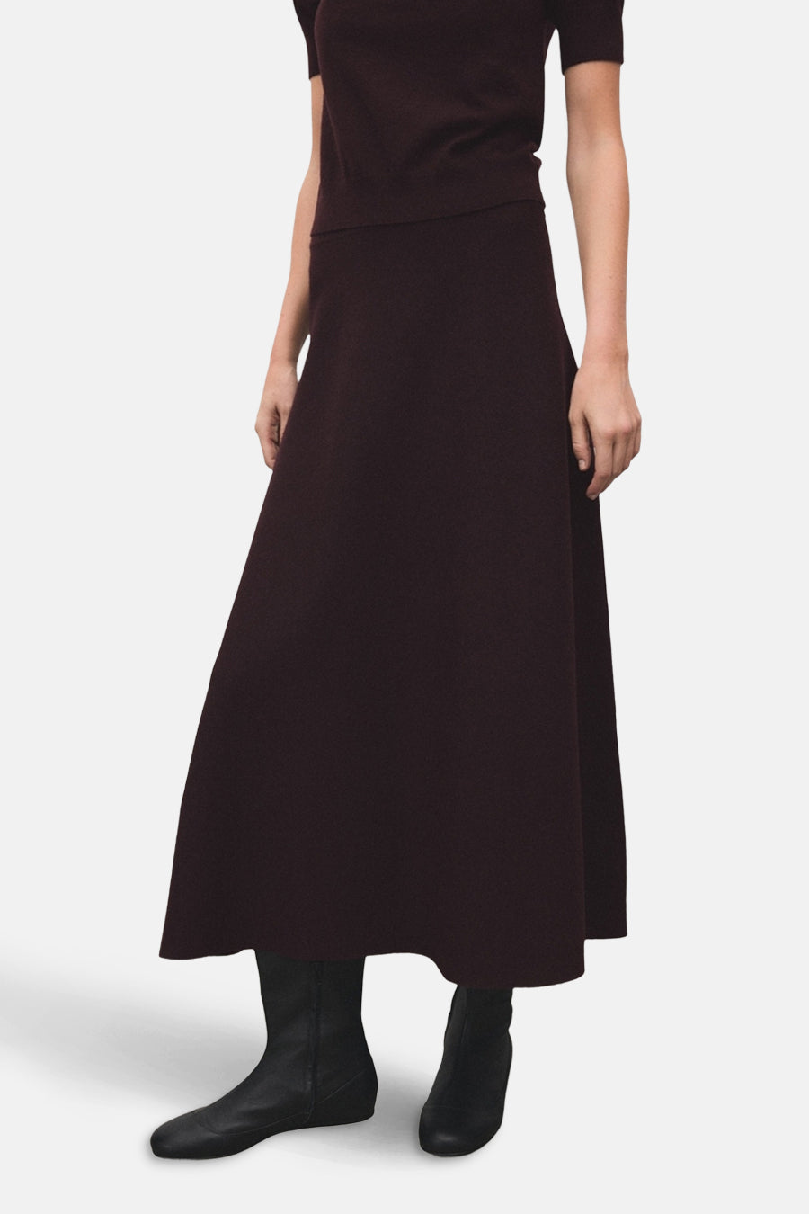 Jupe longue - bordeaux - MANGO