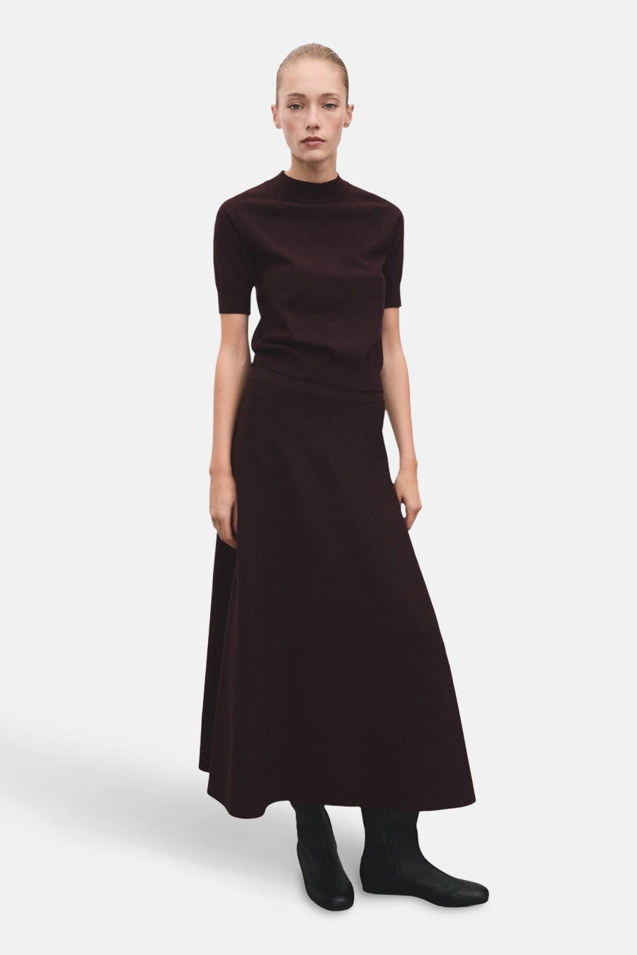 Jupe longue - bordeaux - MANGO