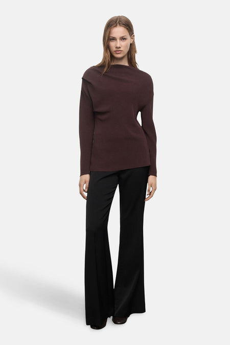 Blouse à manches longues - brun