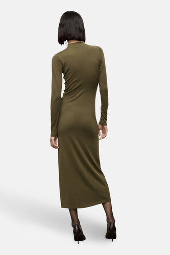 Robe à manches longues - kahki - MANGO