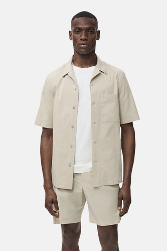 Chemise à manches courtes - beige - MANGO
