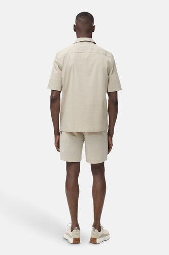 Chemise à manches courtes - beige - MANGO