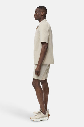 Chemise à manches courtes - beige - MANGO