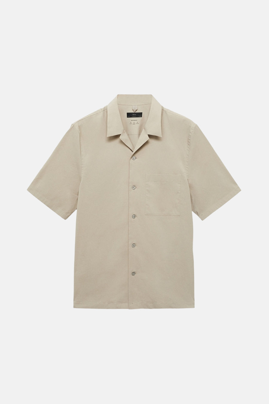 Chemise à manches courtes - beige - MANGO