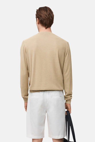 Pull à col rond - beige - MANGO