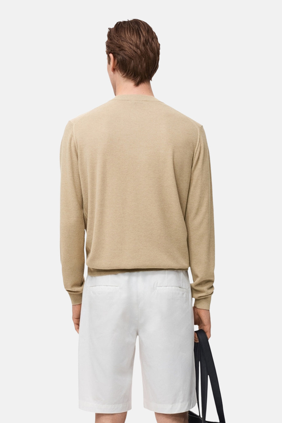 Pull à col rond - beige - MANGO