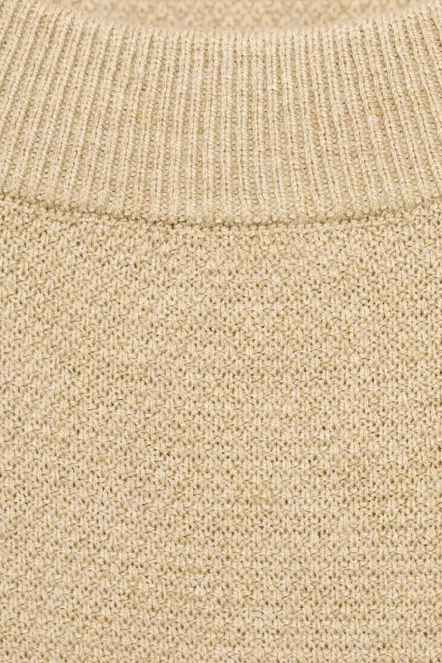 Pull à col rond - beige - MANGO