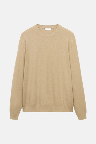 Pull à col rond - beige - MANGO