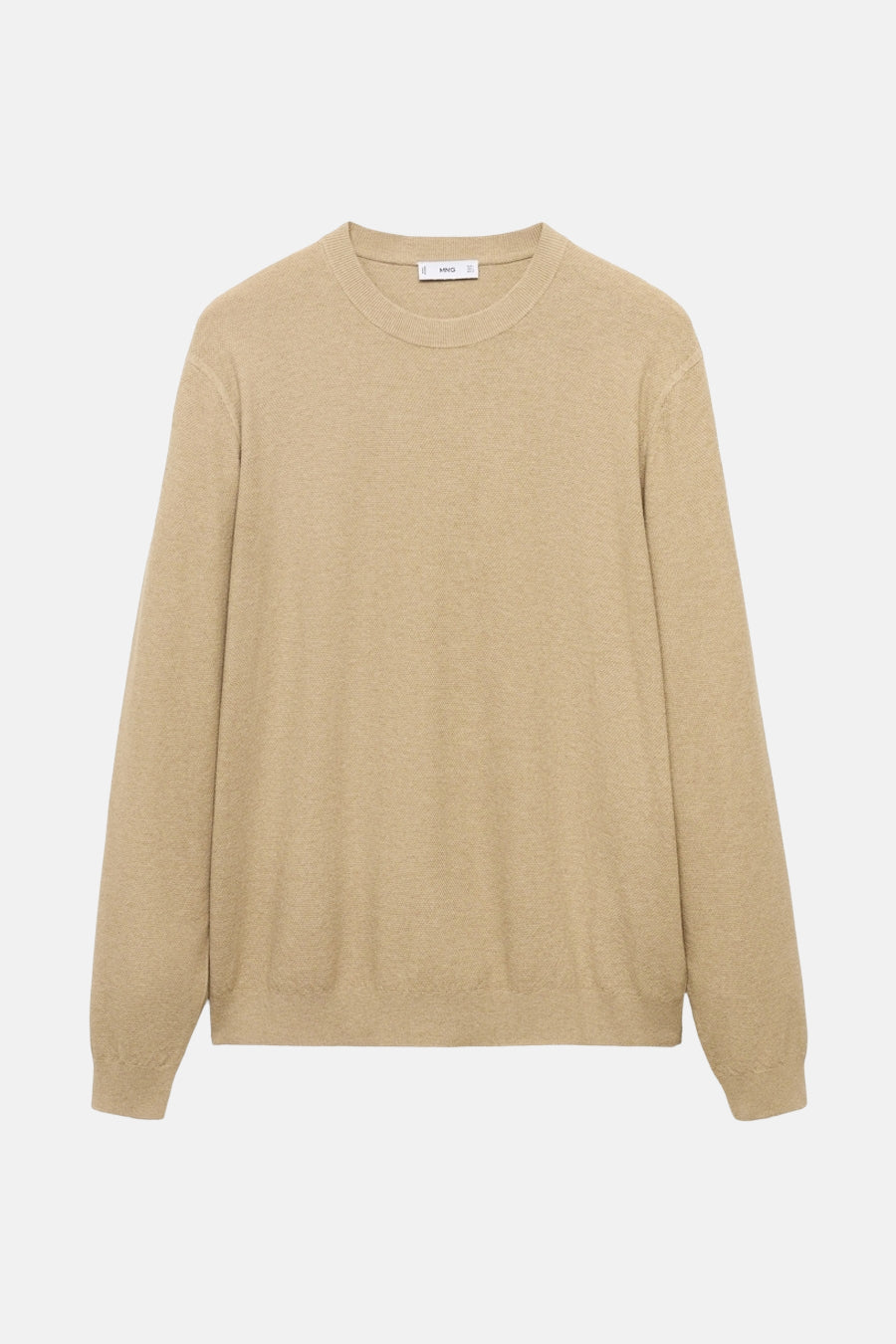 Pull à col rond - beige - MANGO