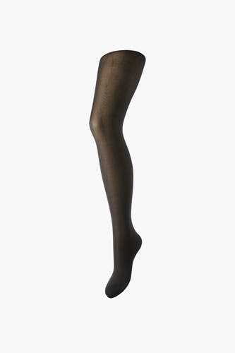 Panties noires de PIECES®, transparentes, présentées sur une mannequin en forme de jambe contre un fond blanc.