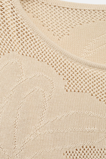 Robe à manches longues - beige