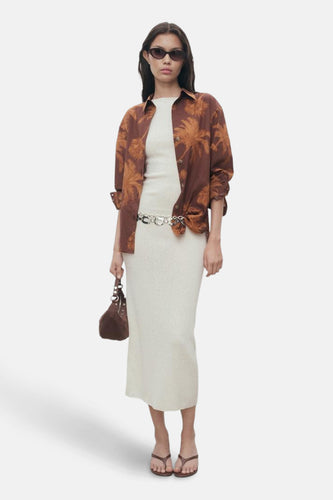 Chemise à manches longues - Brun - MANGO - 5