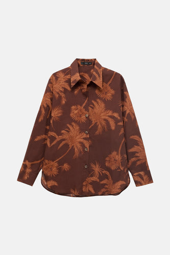 Chemise à manches longues - Brun - MANGO - 5