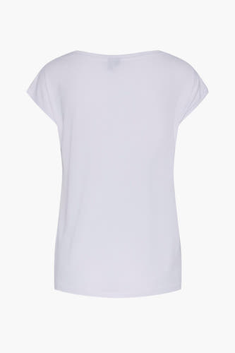 T-shirt blanc à manches courtes de PIECES®, dos uni.