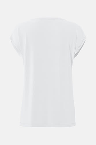 T-shirt blanc à manches courtes de PIECES®, vu de dos.