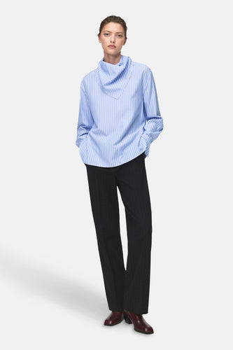 Blouse à manches longues - bleu - MANGO - 6