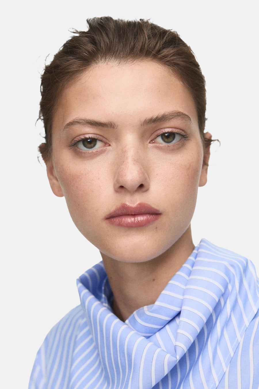 Blouse à manches longues - bleu - MANGO - 5