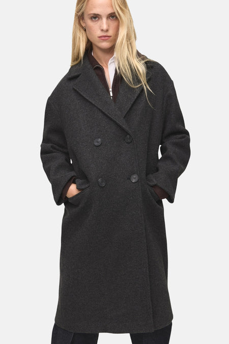 Veste longue noir - MANGO
