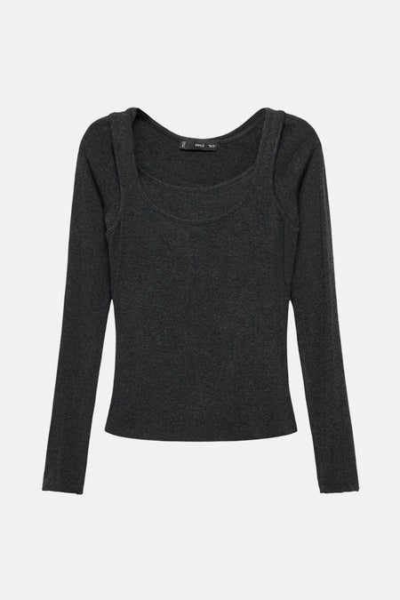 T-shirt à manches longues - gris