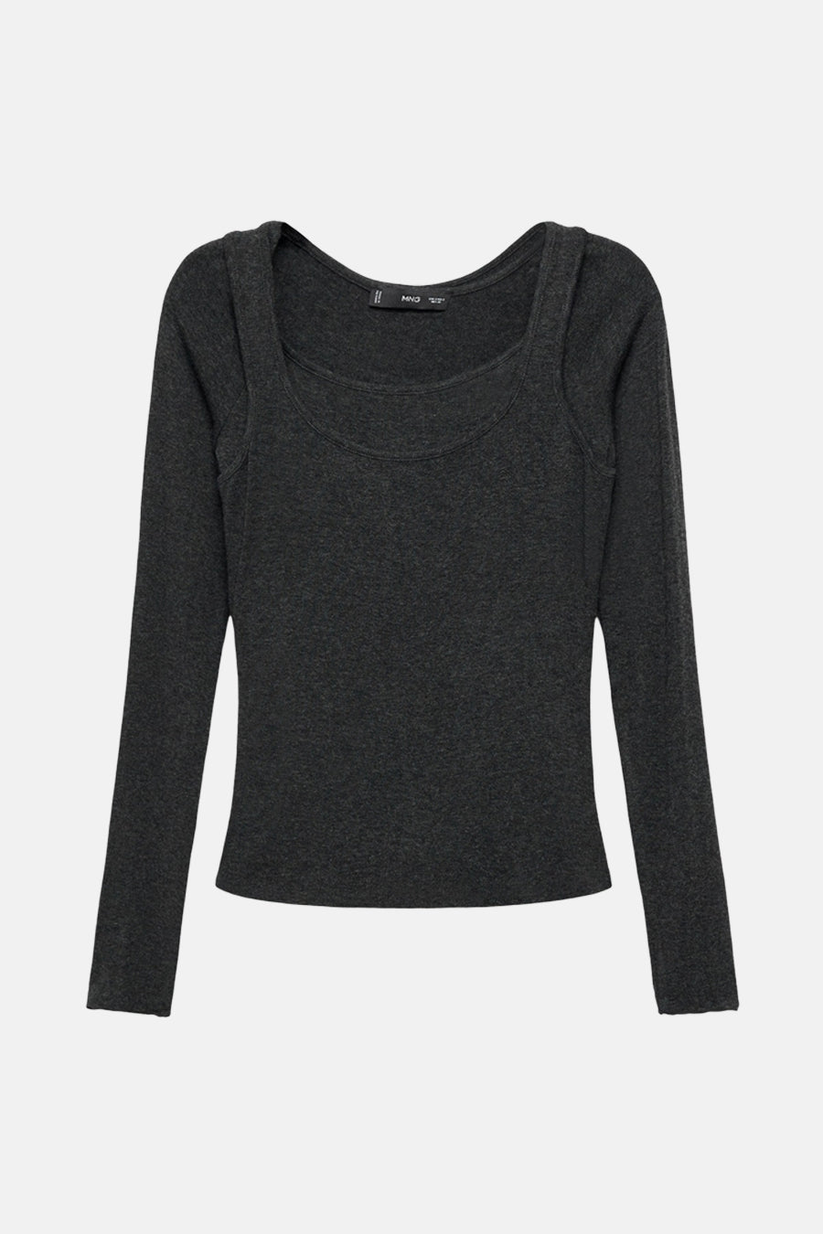 T-shirt à manches longues - gris - MANGO